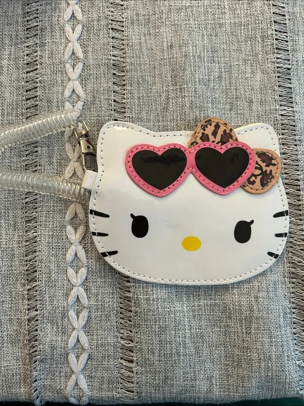 White & Pink Kitty Mirror/Comb Set and ID Holder